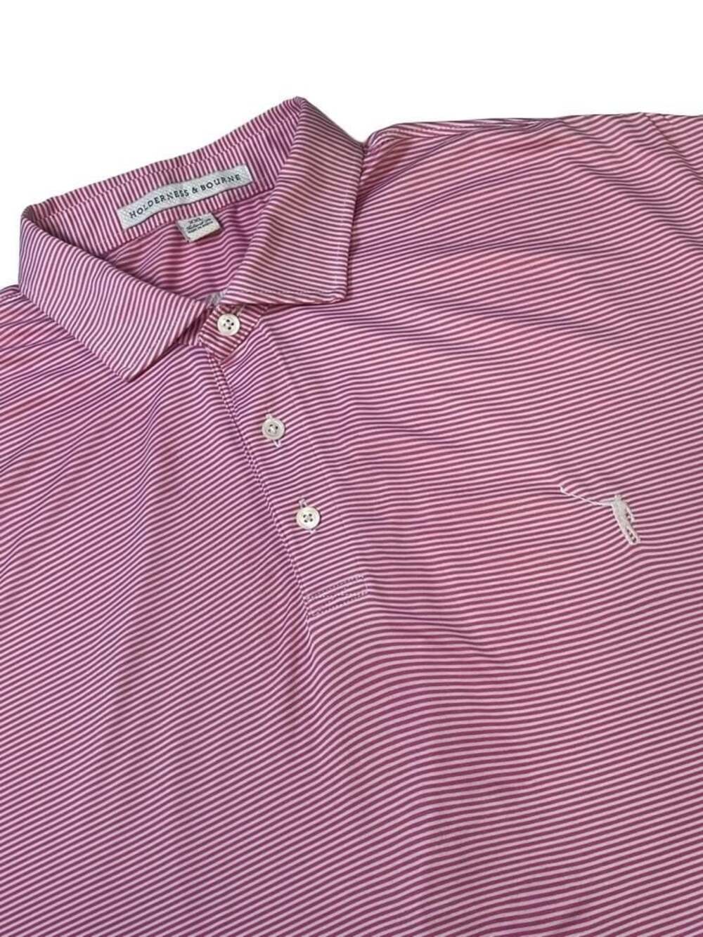 Holderness & Bourne Men's No Laying Up NLU Performance Striped Golf Polo Shirt
